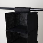 هومز منظم ملابس حقيبة تعليق 4 طبقات من البوليستر، اسود 62*32*26 سم image number 2