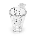 Decorative Vase Glass With Crystal Flower Clear 16.6X14.3X28 Cm image number 1
