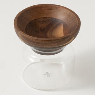 Dallaty glass nut bowl & glass jar set 2 pcs