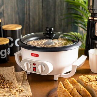 Alberto white stainless steel coffee roaster 750g, 60mins timer, 800W