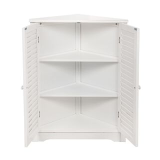 Wooden Corner Cabinet White