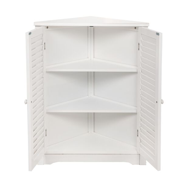 Wooden Corner Cabinet White image number 1