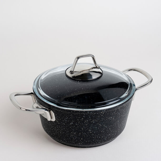 Alberto 7 piece black granite cookware set image number 1