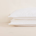 Boutique Blanche Pillow Cover Set 100% Cotton 200Tc Percale King White 90*50 Cm image number 2