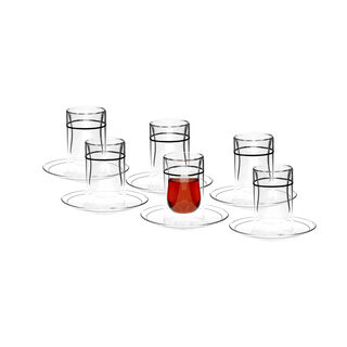 Arabic Tea Cup Set 12Pc Silver