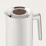Dallaty 1L silver steel vacuum flask with wooden handle image number 3