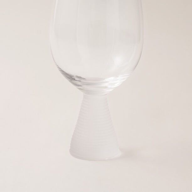 La Mesa 4 pcs juice glass cup ribbed with frosted bottom 8.9*8.9*17.2 cm image number 4