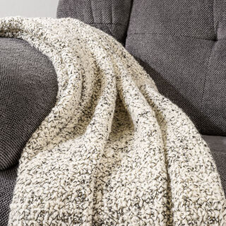 Space dyed braided yarn woven throw 130*170cm