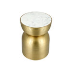 Side Table Gold With Marble Top image number 3