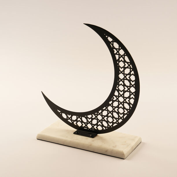 Homez Ramadan Decorative Crescent Design With Base, Black 32*9*29.5Cm image number 0