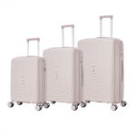 Travel Vision Trolley Suitcase Set Circles 3 Pieces Pp, White image number 0