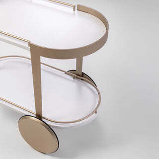 هومز عربة تقديم كازا من الخشب المضغوط، أوف وايت 78*40*75 سم