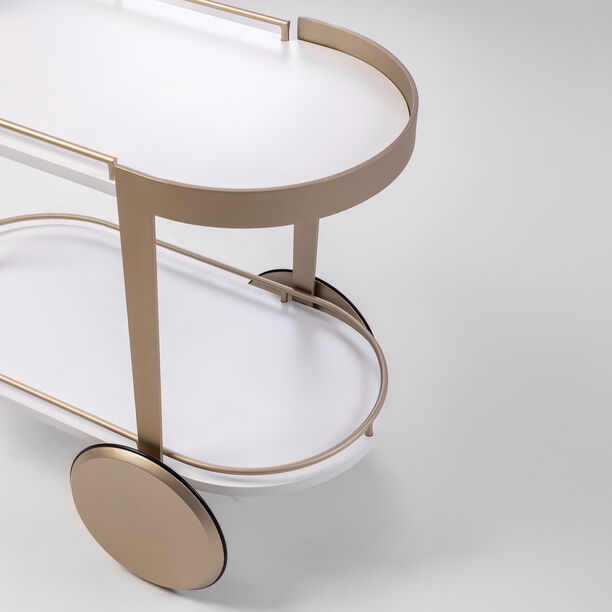 هومز عربة تقديم كازا من الخشب المضغوط، أوف وايت 78*40*75 سم image number 2