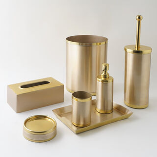 هومز سلة نفايات ألومنيوم 20*20*24سم، ذهبي