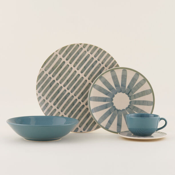 "Rio Geo Blue 20 Piece Dinner Set for 4 People image number 0