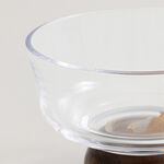 Dallaty glass date bowl with wooden base, 14*14*8cm image number 2
