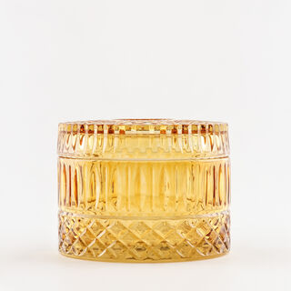 علبة مناديل هومز زجاج بني داكن 16*16*11 سم