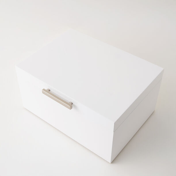 هومز صندوق مجوهرات وسط وطبقتين للتخزين أم دي أف 26*19*13سم، أبيض image number 1