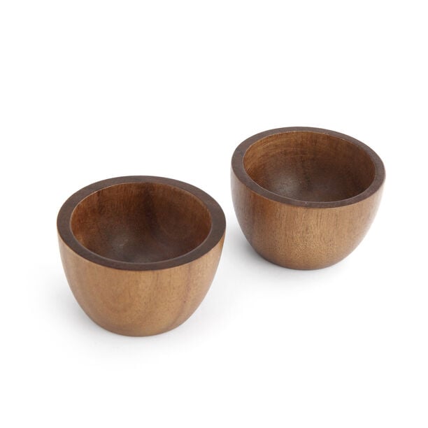 Alberto 2 Pieces Wooden Snack Bowls image number 0
