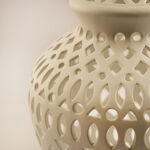 Lucerna Ceramic Ramadan Candle Holder, White 25*25*42Cm image number 1