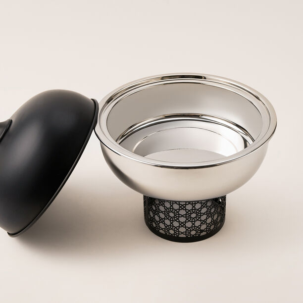 La Mesa silver metal food server with stand 3L image number 2