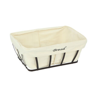 Alberto Metal Rectangular Bread Basket Coffee Color 