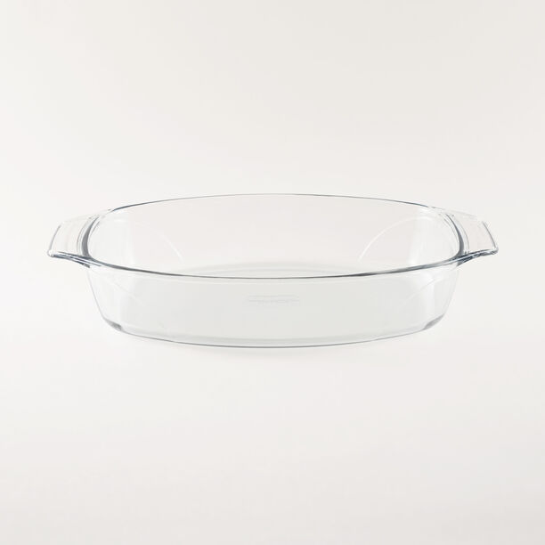 Pyrex Clear Oval Glass Roaster With Handles, 2.1L, 30 Cm image number 0