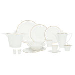 La Mesa gold bone porcelain dinner set 47 pcs image number 1
