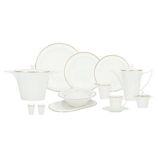 La Mesa gold bone porcelain dinner set 47 pcs