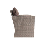 4 Piece Wicker Patio Set Antique Brown image number 8
