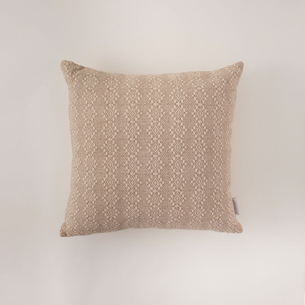 Cottage jacquard cotton cushion 45*45cm in beige image number 0