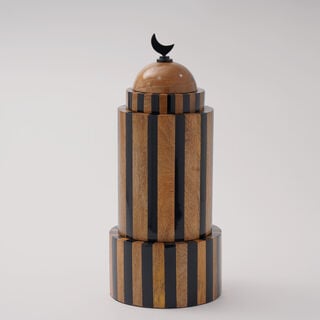 Homez Samrah Collection Decoration Item, Black & Brown, 17.5*40 Cm