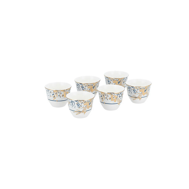 18 Piece Tea And Coffee Set Gratitude Glass With Gold Pattern image number 4