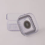 Alberto plastic striped food container with lid 10.5*10.5*8 image number 2