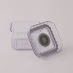البرتو علبة طعام مخططة بلاستيك بغطاء 10.5*10.5*8 image number 2