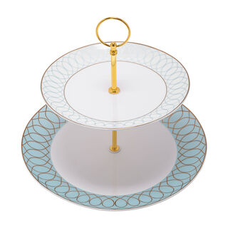 2 Tier Dessert Serving Gold With Fairouz