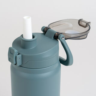 Alberto sainless steel 900ml water bottle with straw green