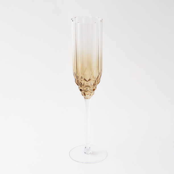 La Mesa 4Pcs Hand Made Glass Tall Juice Glass, Honey 220Ml image number 1