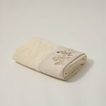 Boutıque Blanche Linen Floral Bath Towel, Cream 50*100Cm image number 0