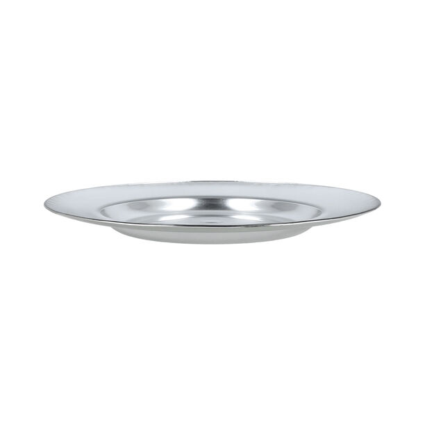 SHINY SILVER CHARGER PLATE image number 1