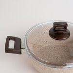 Alberto 7 piece granite cookware set cream colour image number 2