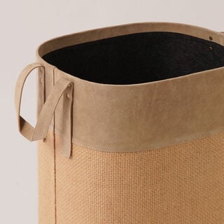 هومز طقم سلة تخزين بامبو قطعتين، بيج