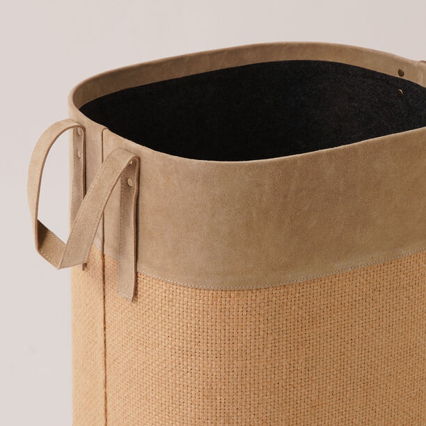 Homez Bamboo Storage Basket Set Of 2Pcs, Beige image number 3