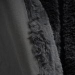 Cottage carved faux fur twin comforter set 150*220Cm, black image number 3