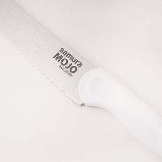 Samura 6pcs stainless steel mojo knife block set in white