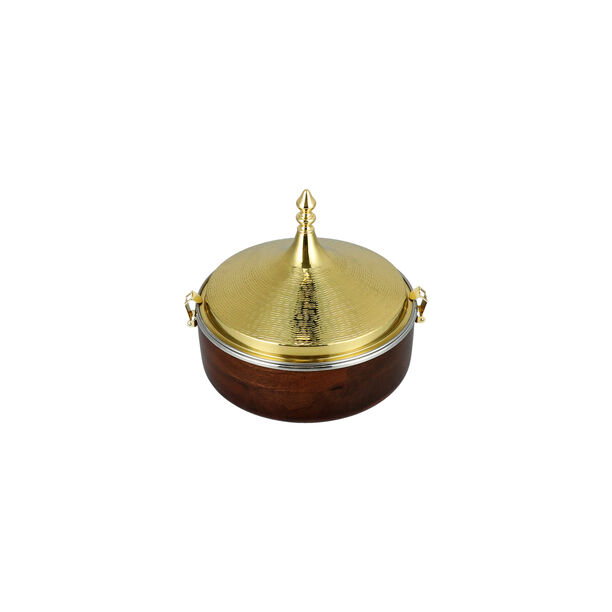 Food Warmer With Lid Hammered image number 1