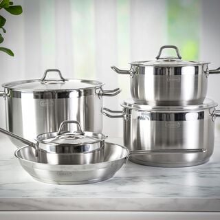 Alberto Stainless Steel Cookware Set 9 Pieces