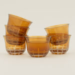 Dallaty 6pcs arabic coffee cup set, brown image number 0