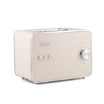 البرتو محمصة خبز بلاستيك أبيض كريمي 2 شريحة image number 0