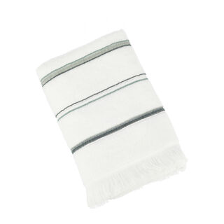 Cottage Bath Towel Stripe,450 Gsm White 70X140 Cm
